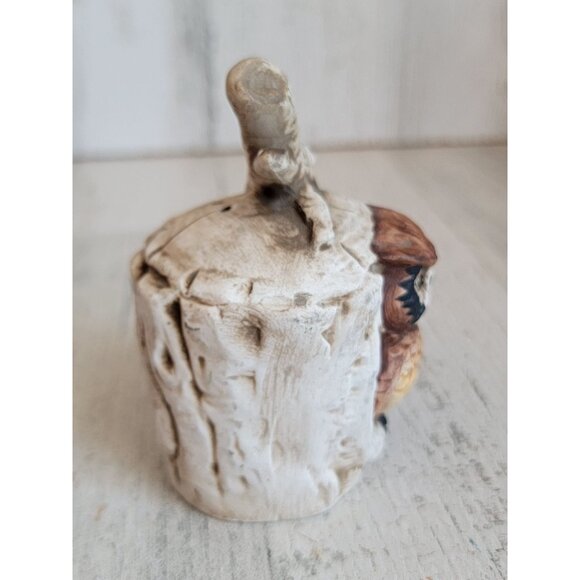 Owl bell scenic bird tree ornament Xmas woods hollow - Picture 4 of 8